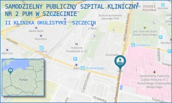 II KLINIKA OKULISTYKI - UNIWERSYTECKI SZPITAL KLINICZNY NR 2 PUM W SZCZECINIE - POWSTAŃCÓW WLKP. 72,  SZCZECIN