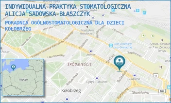 PORADNIA OGÓLNOSTOMATOLOGICZNA DLA DZIECI - INDYWIDUALNA PRAKTYKA STOMATOLOGICZNA ALICJA SADOWSKA-BŁASZCZYK - ALEJA ŚW. JANA PAWŁA II 23/4,  KOŁOBRZEG