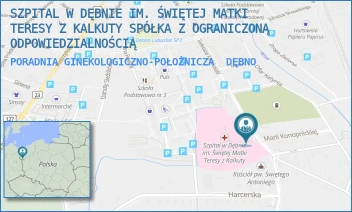 PORADNIA GINEKOLOGICZNO-POŁOŻNICZA - SZPITAL W DĘBNIE IM. ŚWIĘTEJ MATKI TERESY Z KALKUTY SPÓŁKA Z OGRANICZONĄ ODPOWIEDZIALNOŚCIĄ - KOŚCIUSZKI 58,  DĘBNO