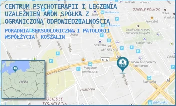 PORADNIA SEKSUOLOGICZNA I PATOLOGII WSPÓŁŻYCIA - CENTRUM PSYCHOTERAPII I LECZENIA UZALEŻNIEŃ ANON SPÓŁKA Z OGRANICZONĄ ODPOWIEDZIALNOŚCIĄ - MONTE CASSINO 13,  KOSZALIN