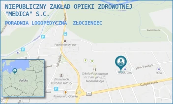 PORADNIA LOGOPEDYCZNA - NIEPUBLICZNY ZAKŁAD OPIEKI ZDROWOTNEJ "MEDICA" S.C. - PLAC 650-LECIA 1,  ZŁOCIENIEC