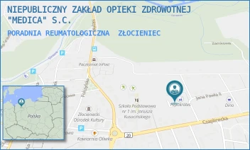 PORADNIA REUMATOLOGICZNA - NIEPUBLICZNY ZAKŁAD OPIEKI ZDROWOTNEJ "MEDICA" S.C. - PLAC 650-LECIA 1,  ZŁOCIENIEC