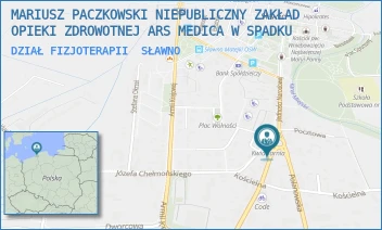 DZIAŁ FIZJOTERAPII - MARIUSZ PACZKOWSKI NIEPUBLICZNY ZAKŁAD OPIEKI ZDROWOTNEJ ARS MEDICA W SPADKU - KOSZALIŃSKA 4,  SŁAWNO