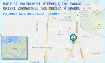 PORADNIA KARDIOLOGICZNA - MARIUSZ PACZKOWSKI NIEPUBLICZNY ZAKŁAD OPIEKI ZDROWOTNEJ ARS MEDICA W SPADKU - KOSZALIŃSKA 4,  SŁAWNO