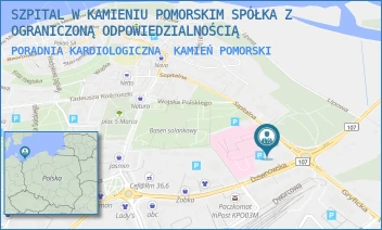 PORADNIA KARDIOLOGICZNA - SZPITAL W KAMIENIU POMORSKIM SPÓŁKA Z OGRANICZONĄ ODPOWIEDZIALNOŚCIĄ - SZPITALNA 10,  KAMIEŃ POMORSKI