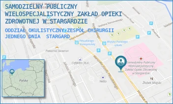 ODDZIAŁ OKULISTYCZNY-ZESPÓŁ CHIRURGII JEDNEGO DNIA - SAMODZIELNY PUBLICZNY WIELOSPECJALISTYCZNY ZAKŁAD OPIEKI ZDROWOTNEJ W STARGARDZIE - WOJSKA POLSKIEGO 27,  STARGARD