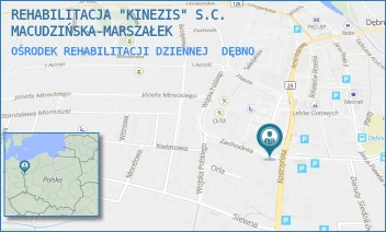 OŚRODEK REHABILITACJI DZIENNEJ - REHABILITACJA "KINEZIS" S.C. MACUDZIŃSKA-MARSZAŁEK - KOSTRZYŃSKA 8,  DĘBNO