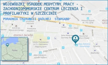 PORADNIA CHIRURGII OGÓLNEJ - WOJEWÓDZKI OŚRODEK MEDYCYNY PRACY - ZACHODNIOPOMORSKIE CENTRUM LECZENIA I PROFILAKTYKI W SZCZECINIE - ŻOŁNIERZA 12,  STARGARD