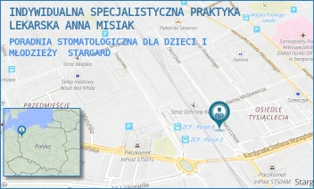 PORADNIA STOMATOLOGICZNA DLA DZIECI I MŁODZIEŻY - INDYWIDUALNA SPECJALISTYCZNA PRAKTYKA LEKARSKA ANNA MISIAK - DWORCOWA 9,  STARGARD