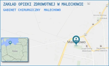 GABINET CHIRURGICZNY - ZAKŁAD OPIEKI ZDROWOTNEJ W MALECHOWIE - 21,  MALECHOWO