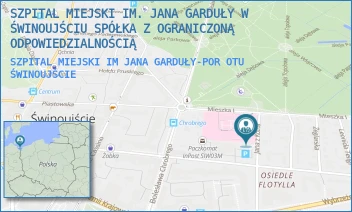SZPITAL MIEJSKI IM JANA GARDUŁY-POR OTU - SZPITAL MIEJSKI IM. JANA GARDUŁY W ŚWINOUJŚCIU SPÓŁKA Z OGRANICZONĄ ODPOWIEDZIALNOŚCIĄ - JANA Z KOLNA 12,  ŚWINOUJŚCIE