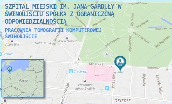 PRACOWNIA TOMOGRAFII KOMPUTEROWEJ - SZPITAL MIEJSKI IM. JANA GARDUŁY W ŚWINOUJŚCIU SPÓŁKA Z OGRANICZONĄ ODPOWIEDZIALNOŚCIĄ - MIESZKA I 7,  ŚWINOUJŚCIE