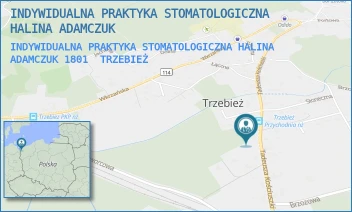 INDYWIDUALNA PRAKTYKA STOMATOLOGICZNA HALINA ADAMCZUK 1801 - INDYWIDUALNA PRAKTYKA STOMATOLOGICZNA HALINA ADAMCZUK - KOŚCIUSZKI 15,  TRZEBIEŻ