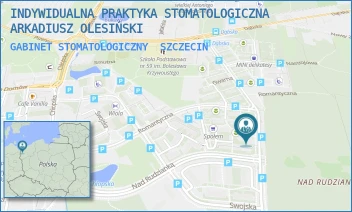 GABINET STOMATOLOGICZNY - INDYWIDUALNA PRAKTYKA STOMATOLOGICZNA ARKADIUSZ OLESIŃSKI - GWARNA 54/1,  SZCZECIN