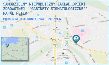 PORADNIA ORTODONTYCZNA - SAMODZIELNY NIEPUBLICZNY ZAKŁAD OPIEKI ZDROWOTNEJ ''GABINETY STOMATOLOGICZNE'' RAFAŁ PETER - POZNAŃSKA 1A/1,  PYRZYCE