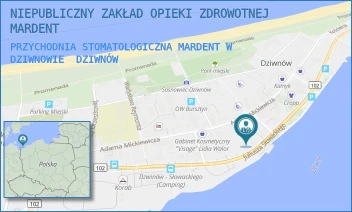 PRZYCHODNIA STOMATOLOGICZNA MARDENT W DZIWNOWIE - NIEPUBLICZNY ZAKŁAD OPIEKI ZDROWOTNEJ MARDENT - SŁOWACKIEGO 19,  DZIWNÓW