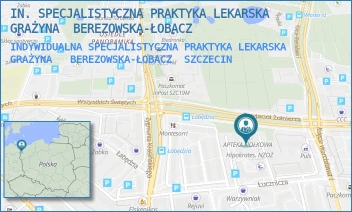 INDYWIDUALNA SPECJALISTYCZNA PRAKTYKA LEKARSKA GRAŻYNA   BEREZOWSKA-ŁOBACZ - IN. SPECJALISTYCZNA PRAKTYKA LEKARSKA GRAŻYNA  BEREZOWSKA-ŁOBACZ - ŁUCZNICZA 64,  SZCZECIN