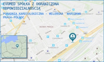 PORADNIA KARDIOLOGICZNA - WILEŃSKA - EVOMED SPÓŁKA Z OGRANICZONA ODPOWIEDZIALNOŚCIĄ - WILEŃSKA 18,  WARSZAWA PRAGA-PÓŁNOC