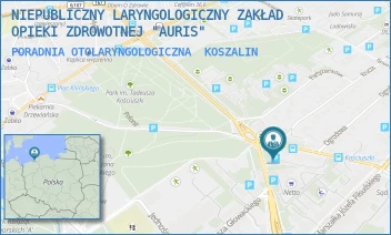 PORADNIA OTOLARYNGOLOGICZNA - NIEPUBLICZNY LARYNGOLOGICZNY ZAKŁAD OPIEKI ZDROWOTNEJ "AURIS" - KOŚCIUSZKI 7,  KOSZALIN