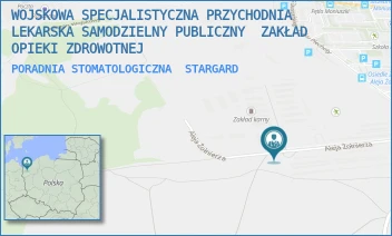 PORADNIA STOMATOLOGICZNA - WOJSKOWA SPECJALISTYCZNA PRZYCHODNIA LEKARSKA SAMODZIELNY PUBLICZNY  ZAKŁAD OPIEKI ZDROWOTNEJ - AL. ŻOŁNIERZA 37,  STARGARD