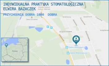 PRZYCHODNIA DOBRA 1800 - INDYWIDUALNA PRAKTYKA STOMATOLOGICZNA ELWIRA BAZACZEK - WIKLINOWA 8,  DOBRA