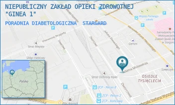 PORADNIA DIABETOLOGICZNA - NIEPUBLICZNY ZAKŁAD OPIEKI ZDROWOTNEJ "GINEA 1" - MICKIEWICZA 20A,  STARGARD