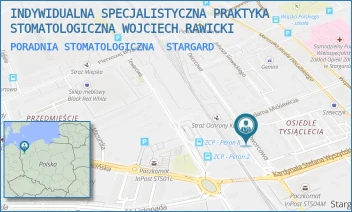 PORADNIA STOMATOLOGICZNA - INDYWIDUALNA SPECJALISTYCZNA PRAKTYKA STOMATOLOGICZNA WOJCIECH RAWICKI - DWORCOWA 9,  STARGARD
