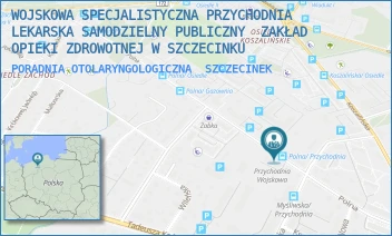 PORADNIA OTOLARYNGOLOGICZNA - WOJSKOWA SPECJALISTYCZNA PRZYCHODNIA LEKARSKA SAMODZIELNY PUBLICZNY  ZAKŁAD OPIEKI ZDROWOTNEJ W SZCZECINKU - POLNA 24,  SZCZECINEK