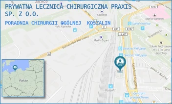 PORADNIA CHIRURGII OGÓLNEJ - PRYWATNA LECZNICA CHIRURGICZNA PRAXIS SP. Z O.O. - AL. ARMII KRAJOWEJ 7,  KOSZALIN