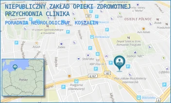 PORADNIA NEUROLOGICZNA - NIEPUBLICZNY ZAKŁAD OPIEKI ZDROWOTNEJ PRZYCHODNIA CLINIKA - OKULICKIEGO 24A,  KOSZALIN