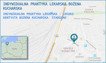 INDYWIDUALNA PRAKTYKA LEKARSKA - LEKARZ DENTYSTA BOŻENA KUCHARSKA - INDYWIDUALNA PRAKTYKA LEKARSKA BOŻENA KUCHARSKA - OŚ. PYRZYCKIE A. KRAJOWEJ 3U/2,  STARGARD