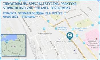 PORADNIA STOMATOLOGICZNA DLA DZIECI I MŁODZIEŻY - INDYWIDUALNA SPECJALISTYCZNA PRAKTYKA STOMATOLOGICZNA JOLANTA BRZOZOWSKA - PIŁSUDSKIEGO 92A/8,  STARGARD