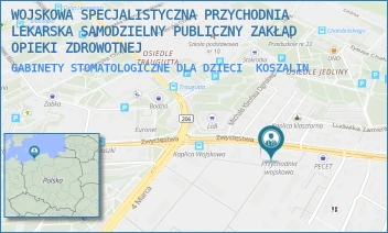 GABINETY STOMATOLOGICZNE DLA DZIECI - WOJSKOWA SPECJALISTYCZNA PRZYCHODNIA LEKARSKA SAMODZIELNY PUBLICZNY ZAKŁAD OPIEKI ZDROWOTNEJ - ZWYCIĘSTWA 204A,  KOSZALIN