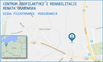 DZIAŁ FIZJOTERAPII - CENTRUM PROFILAKTYKI I REHABILITACJI RENATA GRABOWSKA - JANUSZA KORCZAKA 1A/7,  MIESZKOWICE
