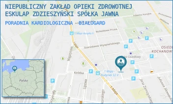 PORADNIA KARDIOLOGICZNA - NIEPUBLICZNY ZAKŁAD OPIEKI ZDROWOTNEJ ESKULAP ZDZIESZYŃSKI SPÓŁKA JAWNA - MICKIEWICZA 6,  BIAŁOGARD