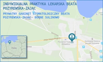 PRYWATNY GABINET STOMATOLOGICZNY BEATA POZYREWSKA-ZAJĄC - INDYWIDUALNA PRAKTYKA LEKARSKA BEATA POZYREWSKA-ZAJĄC - AL. NIEPODLEGŁOŚCI 3F/2,  BORNE SULINOWO