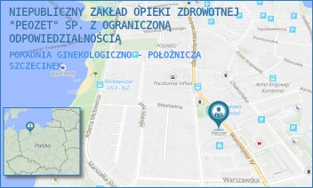 PORADNIA GINEKOLOGICZNO - POŁOŻNICZA - NIEPUBLICZNY ZAKŁAD OPIEKI ZDROWOTNEJ "PEOZET" SP. Z OGRANICZONĄ ODPOWIEDZIALNOŚCIĄ - WARCISŁAWA IV 3,  SZCZECINEK