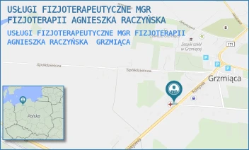 USŁUGI FIZJOTERAPEUTYCZNE MGR FIZJOTERAPII AGNIESZKA RACZYŃSKA - USŁUGI FIZJOTERAPEUTYCZNE MGR FIZJOTERAPII AGNIESZKA RACZYŃSKA - KOLEJOWA 11A,  GRZMIĄCA
