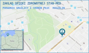 PORADNIA GRUŹLICY I CHORÓB PŁUC - ZAKŁAD OPIEKI ZDROWOTNEJ STAN-MED - STASZICA 8A,  KOSZALIN