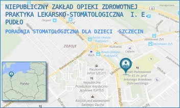 PORADNIA STOMATOLOGICZNA DLA DZIECI - NIEPUBLICZNY ZAKŁAD OPIEKI ZDROWOTNEJ PRAKTYKA LEKARSKO-STOMATOLOGICZNA  I. E. PUDŁO - MŁODZIEŻY POLSKIEJ 9,  SZCZECIN