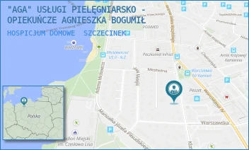 HOSPICJUM DOMOWE - "AGA" USŁUGI PIELĘGNIARSKO - OPIEKUŃCZE AGNIESZKA BOGUMIŁ - KLASZTORNA 11,  SZCZECINEK