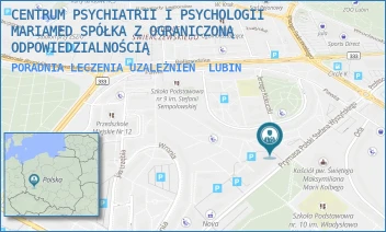 PORADNIA LECZENIA UZALEŻNIEŃ - CENTRUM PSYCHIATRII I PSYCHOLOGII MARIAMED SPÓŁKA Z OGRANICZONĄ ODPOWIEDZIALNOŚCIĄ - UL. PRYMASA POLSKI STEFANA WYSZYŃSKIEGO 6,  LUBIN