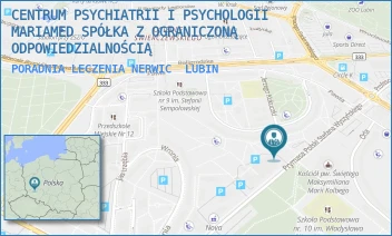 PORADNIA LECZENIA NERWIC - CENTRUM PSYCHIATRII I PSYCHOLOGII MARIAMED SPÓŁKA Z OGRANICZONĄ ODPOWIEDZIALNOŚCIĄ - UL. PRYMASA POLSKI STEFANA WYSZYŃSKIEGO 6,  LUBIN