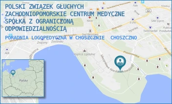 PORADNIA LOGOPEDYCZNA W CHOSZCZNIE - POLSKI ZWIĄZEK GŁUCHYCH ZACHODNIOPOMORSKIE CENTRUM MEDYCZNE SPÓŁKA Z OGRANICZONĄ ODPOWIEDZIALNOŚCIĄ - NIEDZIAŁKOWSKIEGO 17,  CHOSZCZNO