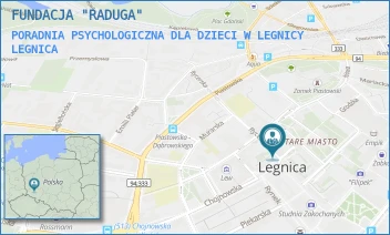 PORADNIA PSYCHOLOGICZNA DLA DZIECI W LEGNICY - FUNDACJA "RADUGA" - UL. GRODZKA 76,  LEGNICA