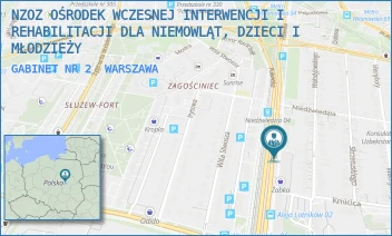 GABINET NR 2 - NZOZ OŚRODEK WCZESNEJ INTERWENCJI I REHABILITACJI DLA NIEMOWLĄT, DZIECI I MŁODZIEŻY - PUŁAWSKA 233/D2,  WARSZAWA