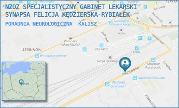 PORADNIA NEUROLOGICZNA - NZOZ SPECJALISTYCZNY GABINET LEKARSKI SYNAPSA FELICJA KĘDZIERSKA-RYBIAŁEK - OBOZOWA 1,  KALISZ