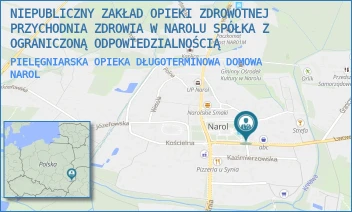 PIELĘGNIARSKA OPIEKA DŁUGOTERMINOWA DOMOWA - NIEPUBLICZNY ZAKŁAD OPIEKI ZDROWOTNEJ PRZYCHODNIA ZDROWIA W NAROLU SPÓŁKA Z OGRANICZONĄ ODPOWIEDZIALNOŚCIĄ - UL. RYNEK 3,  NAROL