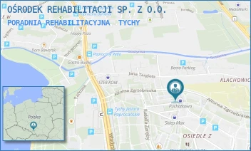 PORADNIA REHABILITACYJNA - OŚRODEK REHABILITACJI SPÓŁKA Z OGRANICZONĄ ODPOWIEDZIALNOŚCIĄ - UL. ALFONSA ZGRZEBNIOKA 22,  TYCHY