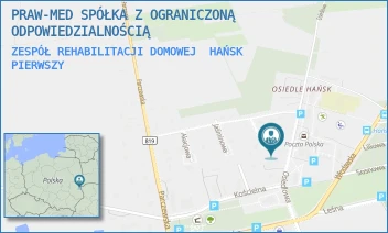 ZESPÓŁ REHABILITACJI DOMOWEJ - PRAW-MED SPÓŁKA Z OGRANICZONĄ ODPOWIEDZIALNOŚCIĄ - OSIEDLOWA 1B,  HAŃSK PIERWSZY